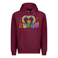 Burgundy queer Premium Hoodie - Zillion Design Studio