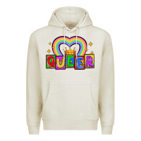 Oatmeal Heather queer Premium Hoodie - Zillion Design Studio