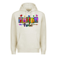 Oatmeal Heather pride tribe Premium Hoodie - Zillion Design Studio