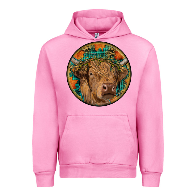 Fall Highland Cow Round Urban Hoodie by RanaPortraitStore | Teevron