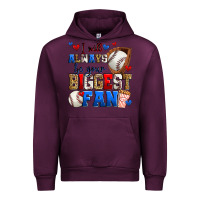 Mauve Wine i will always be your biggest fan baseball Urban Hoodie - Zillion Design Studio
