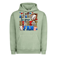 Pigment Oil Green i will always be your biggest fan baseball Urban Hoodie - Zillion Design Studio