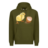 Army Green chick with egg Premium Hoodie - RanaPortraitStore