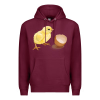 Burgundy chick with egg Premium Hoodie - RanaPortraitStore