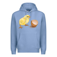 Colony Blue chick with egg Premium Hoodie - RanaPortraitStore