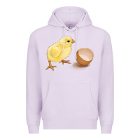 Lilac chick with egg Premium Hoodie - RanaPortraitStore