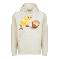 Oatmeal Heather chick with egg Premium Hoodie - RanaPortraitStore