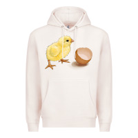 Pale Pink chick with egg Premium Hoodie - RanaPortraitStore