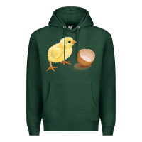 Sports Green chick with egg Premium Hoodie - RanaPortraitStore