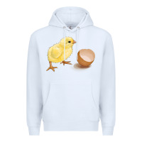 White chick with egg Premium Hoodie - RanaPortraitStore