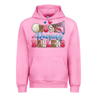 Fuchsia Pink busy raising ballers volleyball Urban Hoodie - Zillion Design Studio