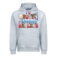 Heather Grey busy raising ballers volleyball Urban Hoodie - Zillion Design Studio