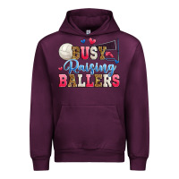 Mauve Wine busy raising ballers volleyball Urban Hoodie - Zillion Design Studio
