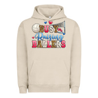 Pigment French Oak busy raising ballers volleyball Urban Hoodie - Zillion Design Studio