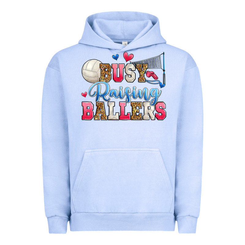 Busy Raising Ballers Volleyball Urban Hoodie by Zillion Design Studio | Teevron