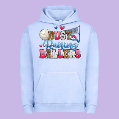 Busy Raising Ballers Volleyball Urban Hoodie Designed By Zillion Design Studio
