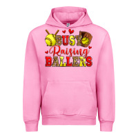 Fuchsia Pink busy raising ballers softball Urban Hoodie - Zillion Design Studio