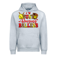 Heather Grey busy raising ballers softball Urban Hoodie - Zillion Design Studio