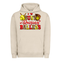 Pigment French Oak busy raising ballers softball Urban Hoodie - Zillion Design Studio