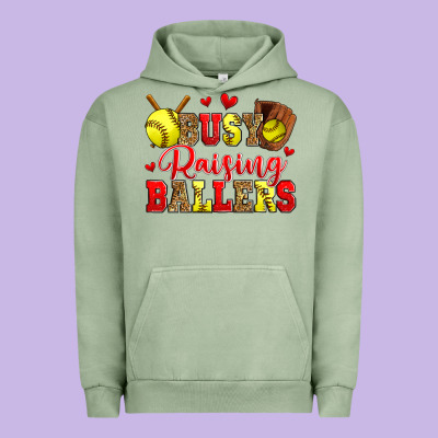 Busy Raising Ballers Softball Urban Hoodie Designed By Zillion Design Studio