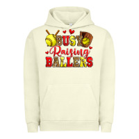 Pigment Pistachio busy raising ballers softball Urban Hoodie - Zillion Design Studio