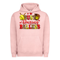 Pigment Salmon busy raising ballers softball Urban Hoodie - Zillion Design Studio