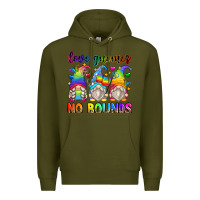 Army Green love gnomes no bounds Premium Hoodie - Zillion Design Studio