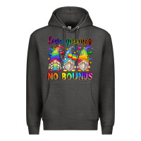 Charcoal Heather love gnomes no bounds Premium Hoodie - Zillion Design Studio