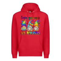 Red love gnomes no bounds Premium Hoodie - Zillion Design Studio