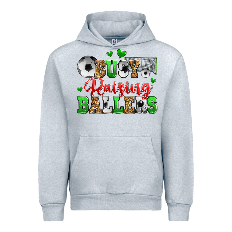 Busy Raising Ballers Soccer Urban Hoodie by Zillion Design Studio | Teevron