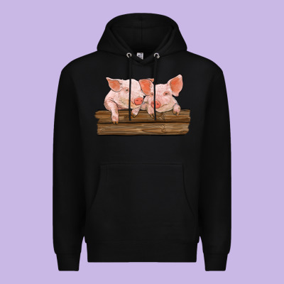 Barn Pigs Premium Hoodie Designed By Ranaportraitstore