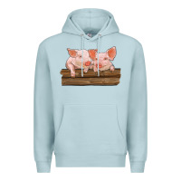 Blue Mist barn pigs Premium Hoodie - RanaPortraitStore
