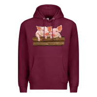 Burgundy barn pigs Premium Hoodie - RanaPortraitStore