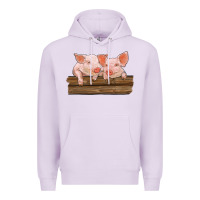 Lilac barn pigs Premium Hoodie - RanaPortraitStore