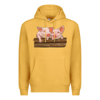 Mustard barn pigs Premium Hoodie - RanaPortraitStore