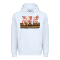 White barn pigs Premium Hoodie - RanaPortraitStore
