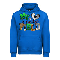 Cobalt my heart is on that field soccer Urban Hoodie - Zillion Design Studio