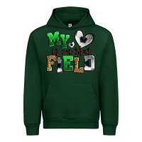 Forest Green my heart is on that field soccer Urban Hoodie - Zillion Design Studio
