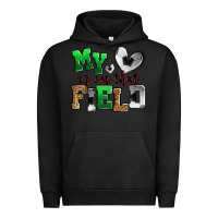 Pigment Black my heart is on that field soccer Urban Hoodie - Zillion Design Studio