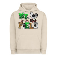 Pigment French Oak my heart is on that field soccer Urban Hoodie - Zillion Design Studio