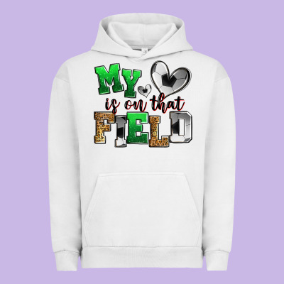My Heart Is On That Field Soccer Urban Hoodie Designed By Zillion Design Studio