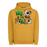 Pigment Peanut Butter my heart is on that field soccer Urban Hoodie - Zillion Design Studio