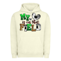 Pigment Pistachio my heart is on that field soccer Urban Hoodie - Zillion Design Studio