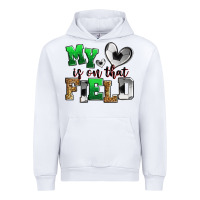 White my heart is on that field soccer Urban Hoodie - Zillion Design Studio