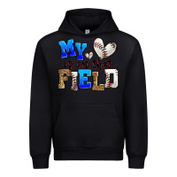 Black my heart is on that field baseball Urban Hoodie - Zillion Design Studio