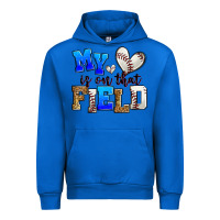 Cobalt my heart is on that field baseball Urban Hoodie - Zillion Design Studio