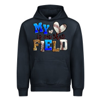 Navy my heart is on that field baseball Urban Hoodie - Zillion Design Studio