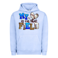 Pigment Grape Ice my heart is on that field baseball Urban Hoodie - Zillion Design Studio
