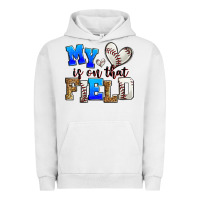 Pigment Lunar Rock my heart is on that field baseball Urban Hoodie - Zillion Design Studio