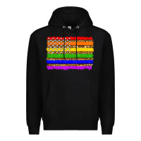 Black lgbtq and usa flag Premium Hoodie - Zillion Design Studio